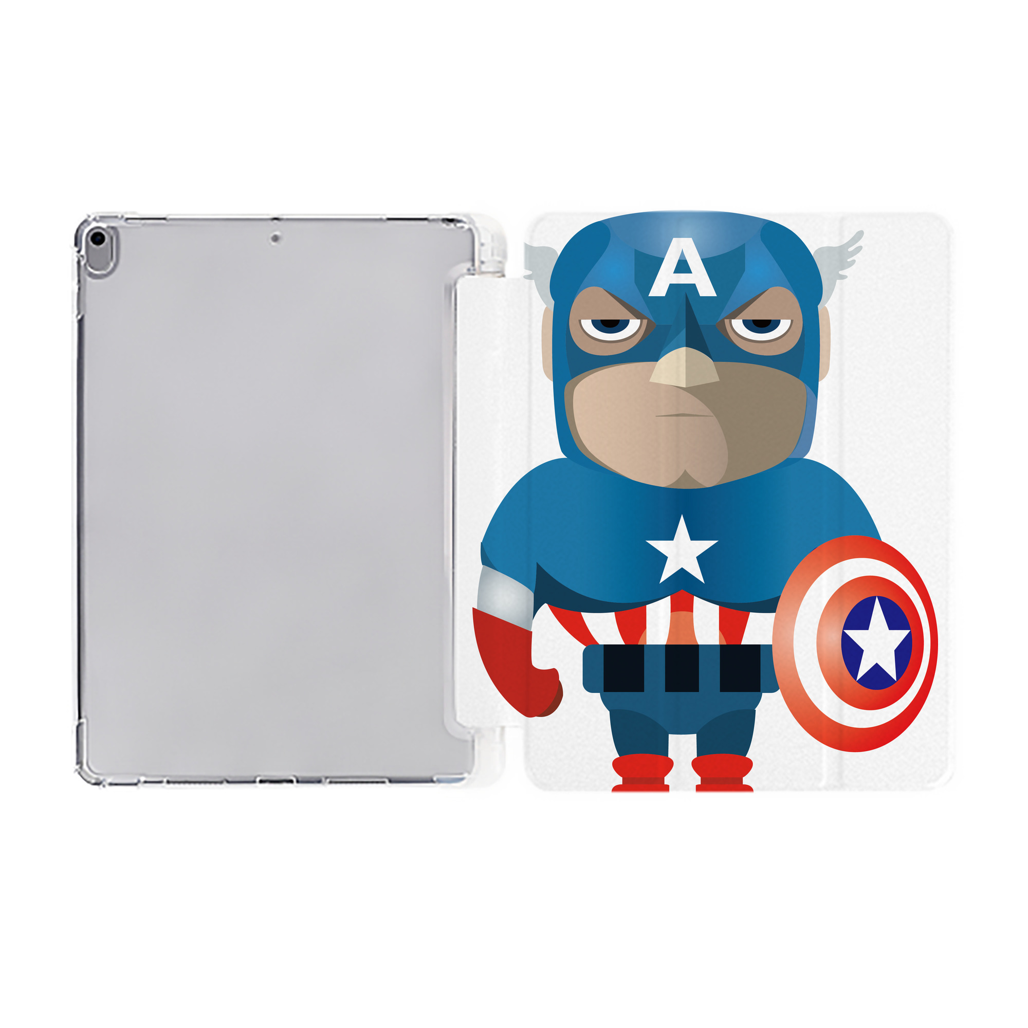 （画像用） アベンジャーズ The Avengers IPad ケース ペン収納付き 三つ折りスタンド PUレザー×シリコン 対応機種9.5/10.5/10.9インチ
